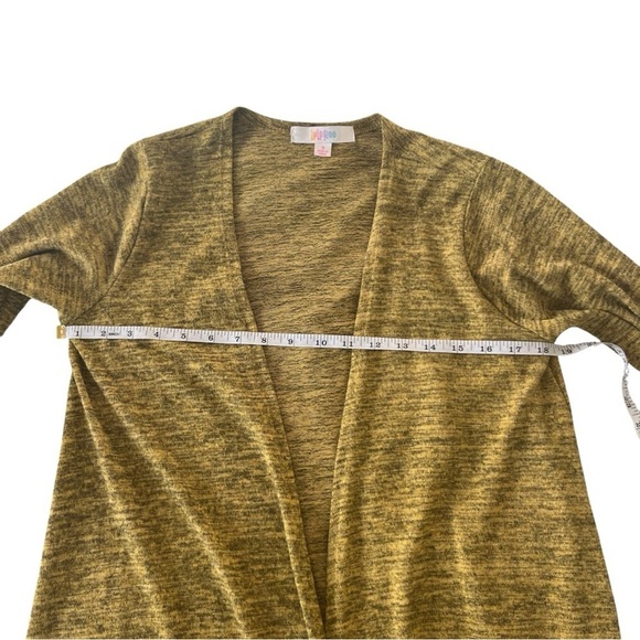 Lularoe Mustard Gold and Black Heather Sarah Duster women’s size small - Picture 5 of 6